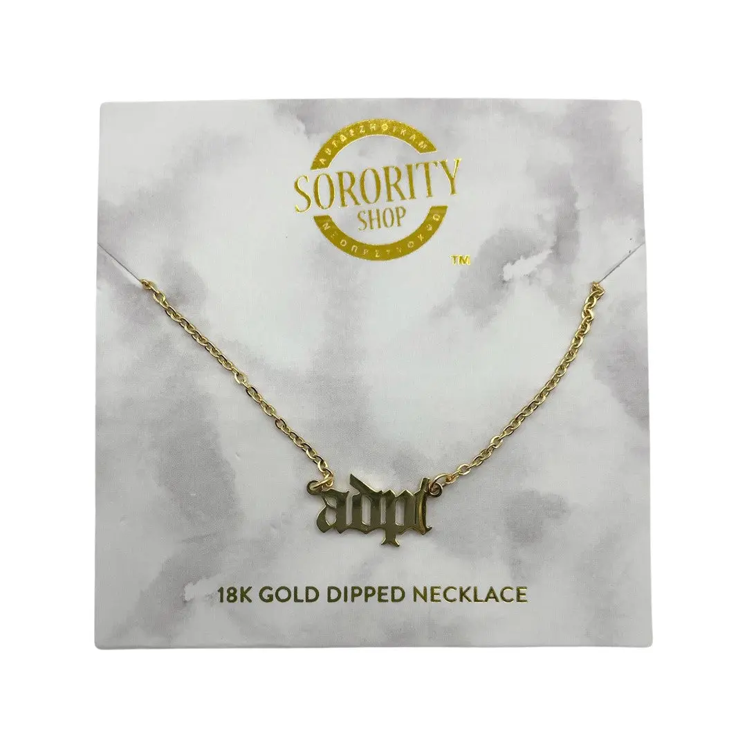 Alpha Delta Pi Old English Necklace 1
