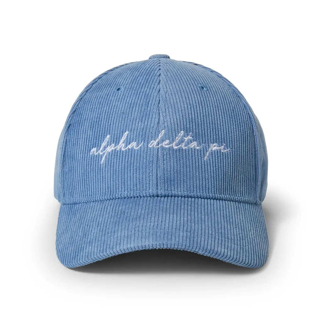 Alpha Delta Pi Embroidered Corduroy Hat 1