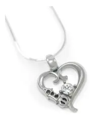 Alpha Epsilon Phi Sterling Silver Heart Lavaliere 1