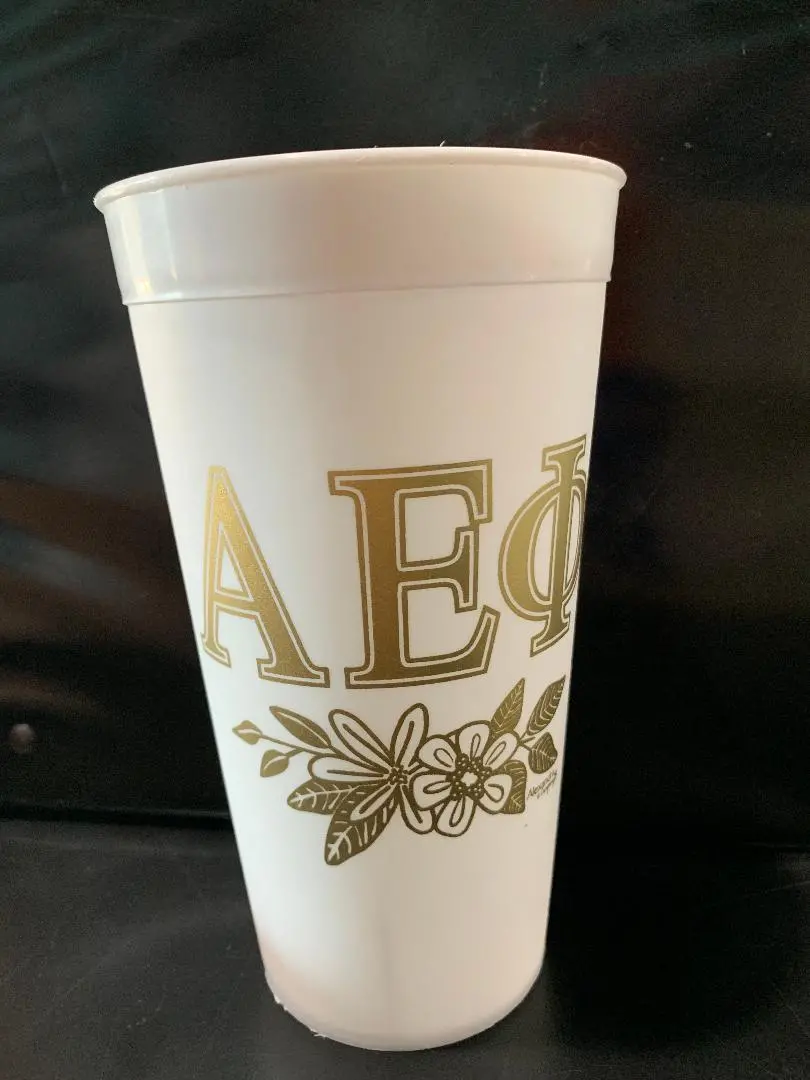 Alpha Epsilon Phi White And Gold Cup 1