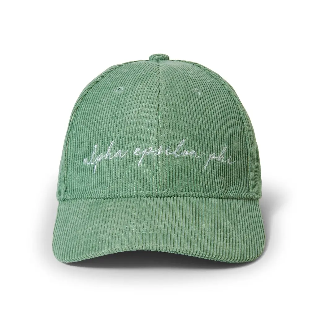Alpha Epsilon Phi Embroidered Corduroy Hat 1