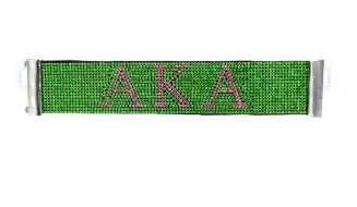Alpha Kappa Alpha Austrian Crystal Bracelet With Magnet Closure 1
