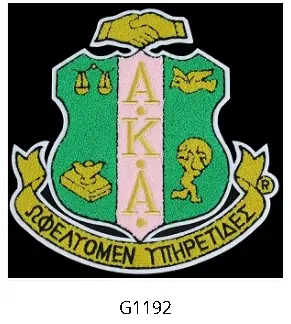Alpha Kappa Alpha Chenille Shield Patch 1