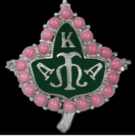 Alpha Kappa Alpha Pink Pearl Lapel Pin 1