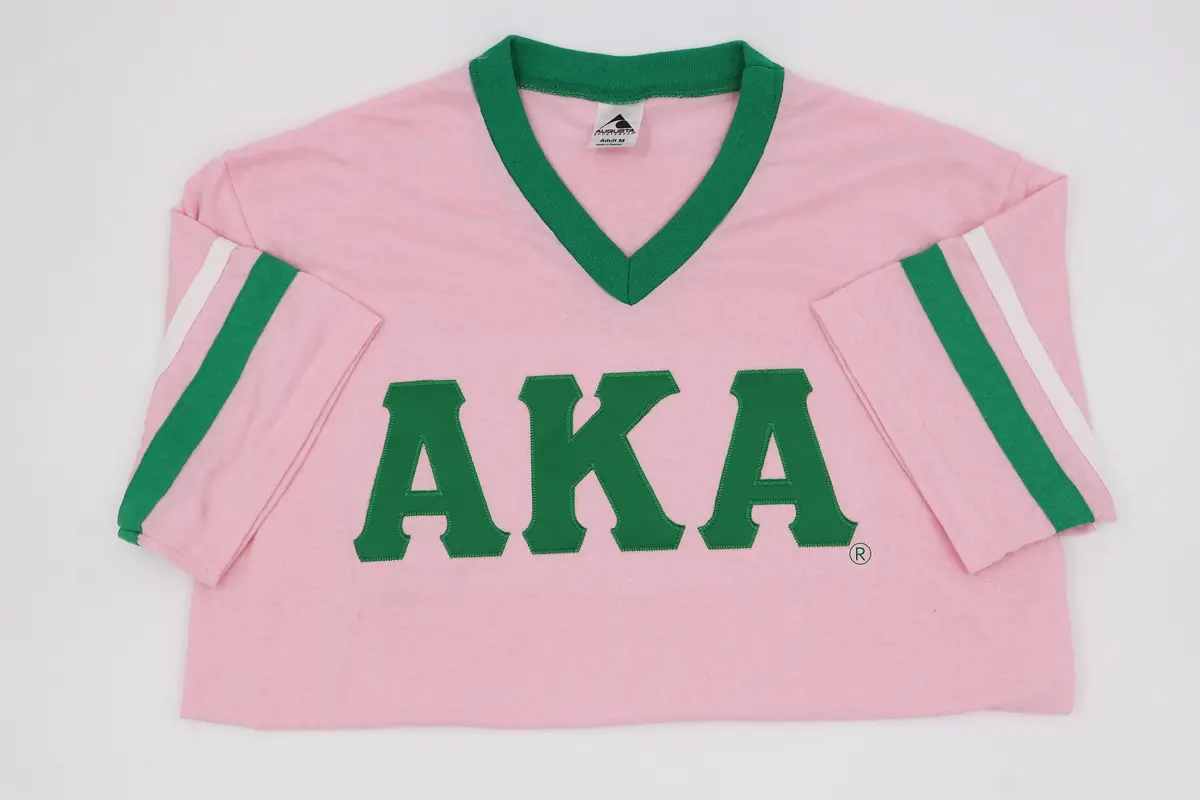 Alpha Kappa Alpha V Neck Striped Sleeve Jersey 1
