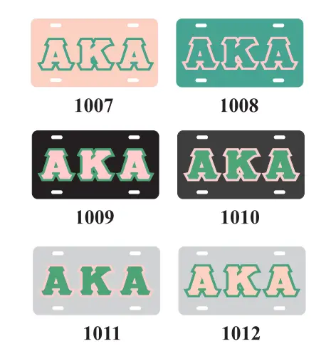 Alpha Kappa Alpha License Plate 1