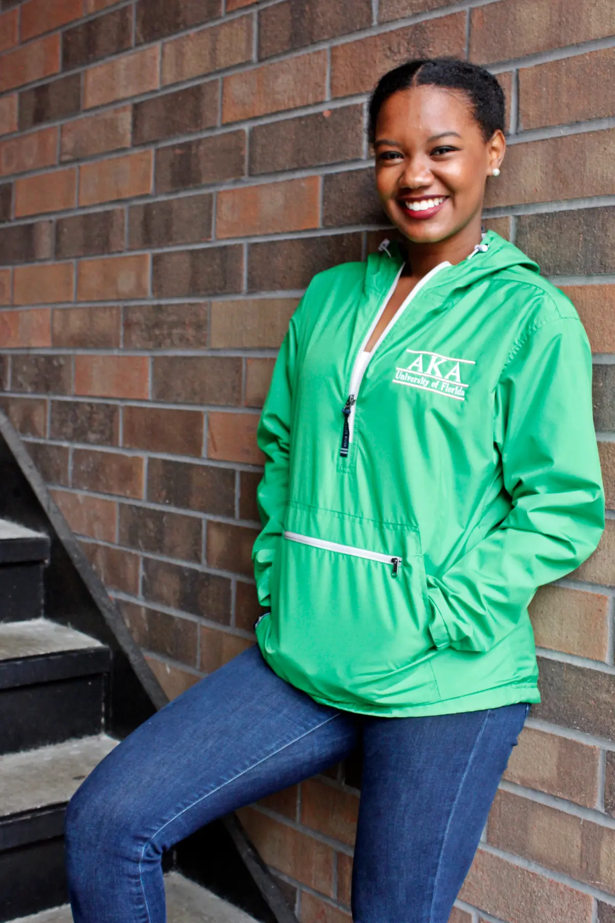 Alpha Kappa Alpha Green Pullover Anorak 2