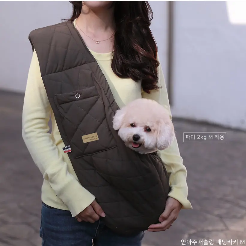 Hug-Me Sling In Quilted Khaki (Final Sale) 2