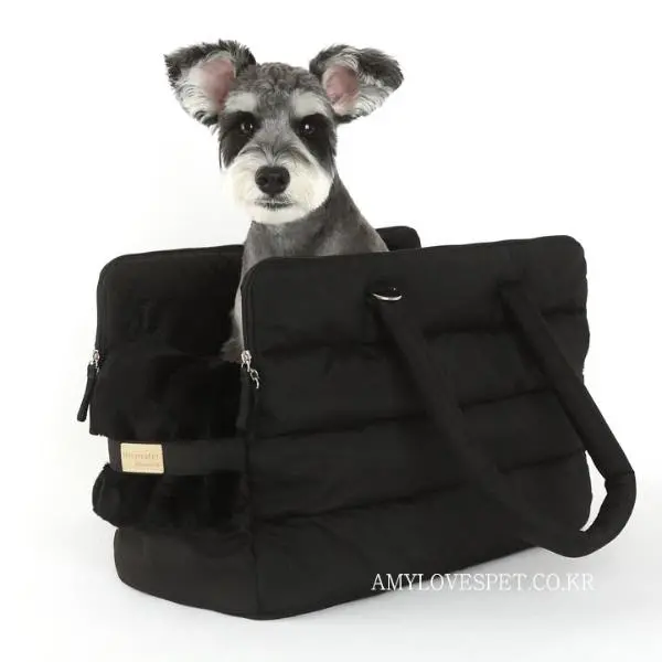 Amy Loves Pet | Rene Padded Shoulder Bag In Black 1