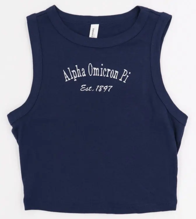 Alpha Omicron Pi Classic Crop Tank 1