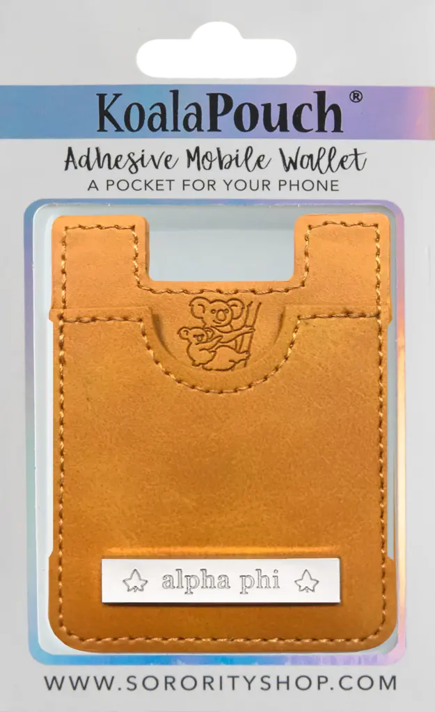 Alpha Phi Leather Style Koala Pouch 1