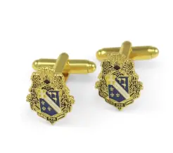 Alpha Phi Omega Fraternity Crest Cuff Links 1