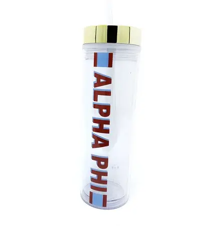 Alpha Phi Striped Water Bottle 1
