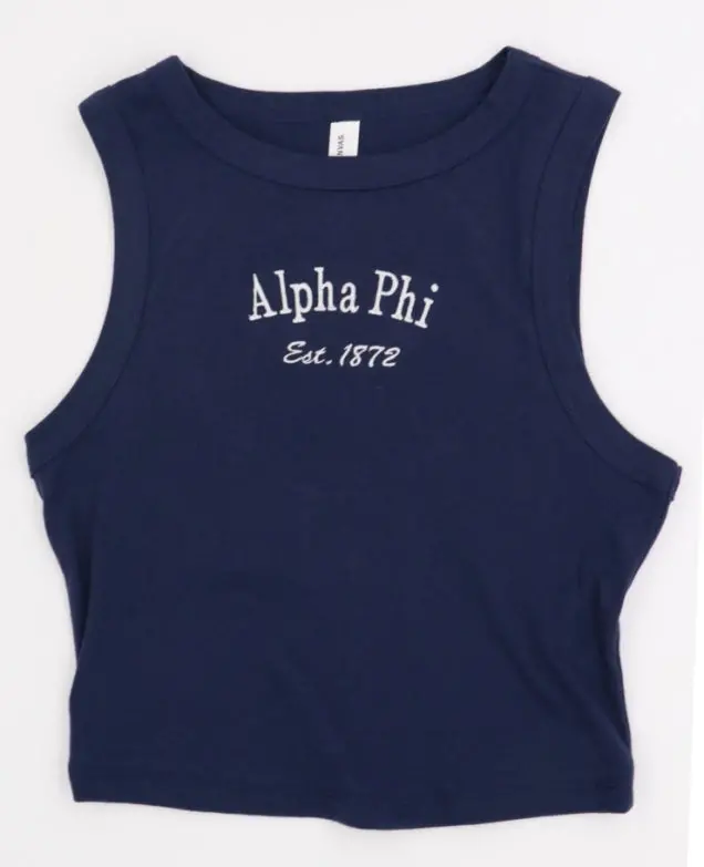 Alpha Phi Classic Crop Tank 1