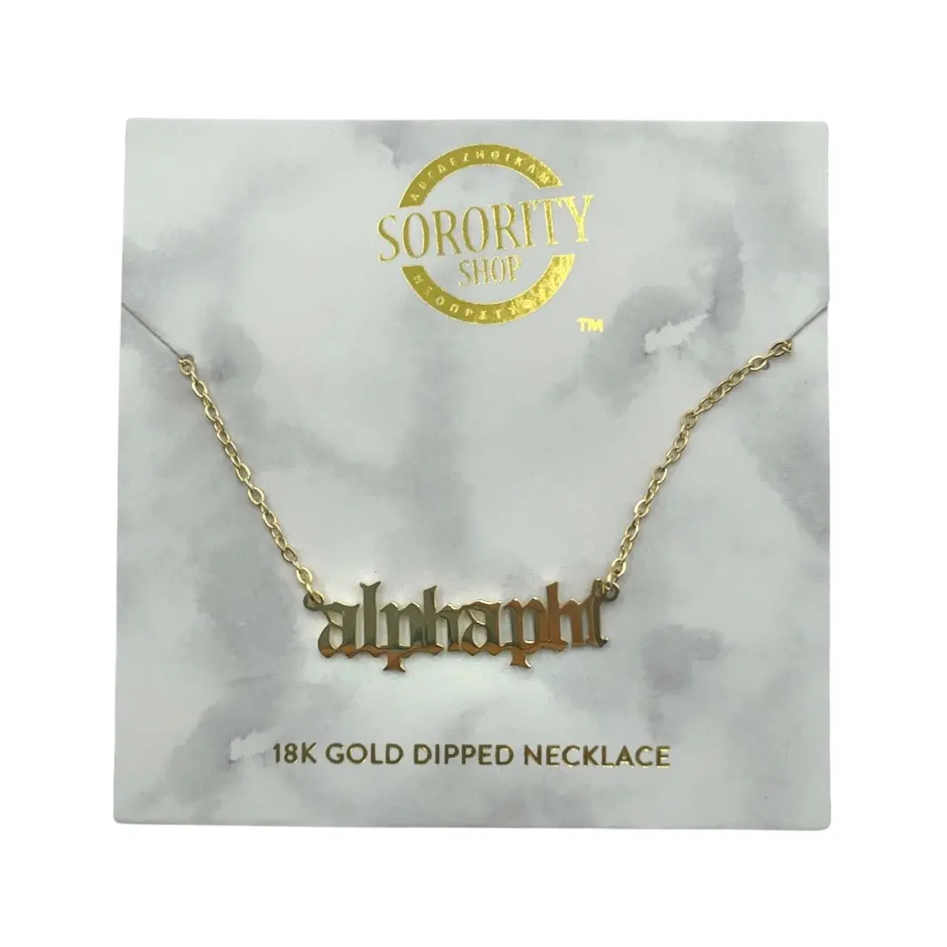 Alpha Phi Old English Necklace 1