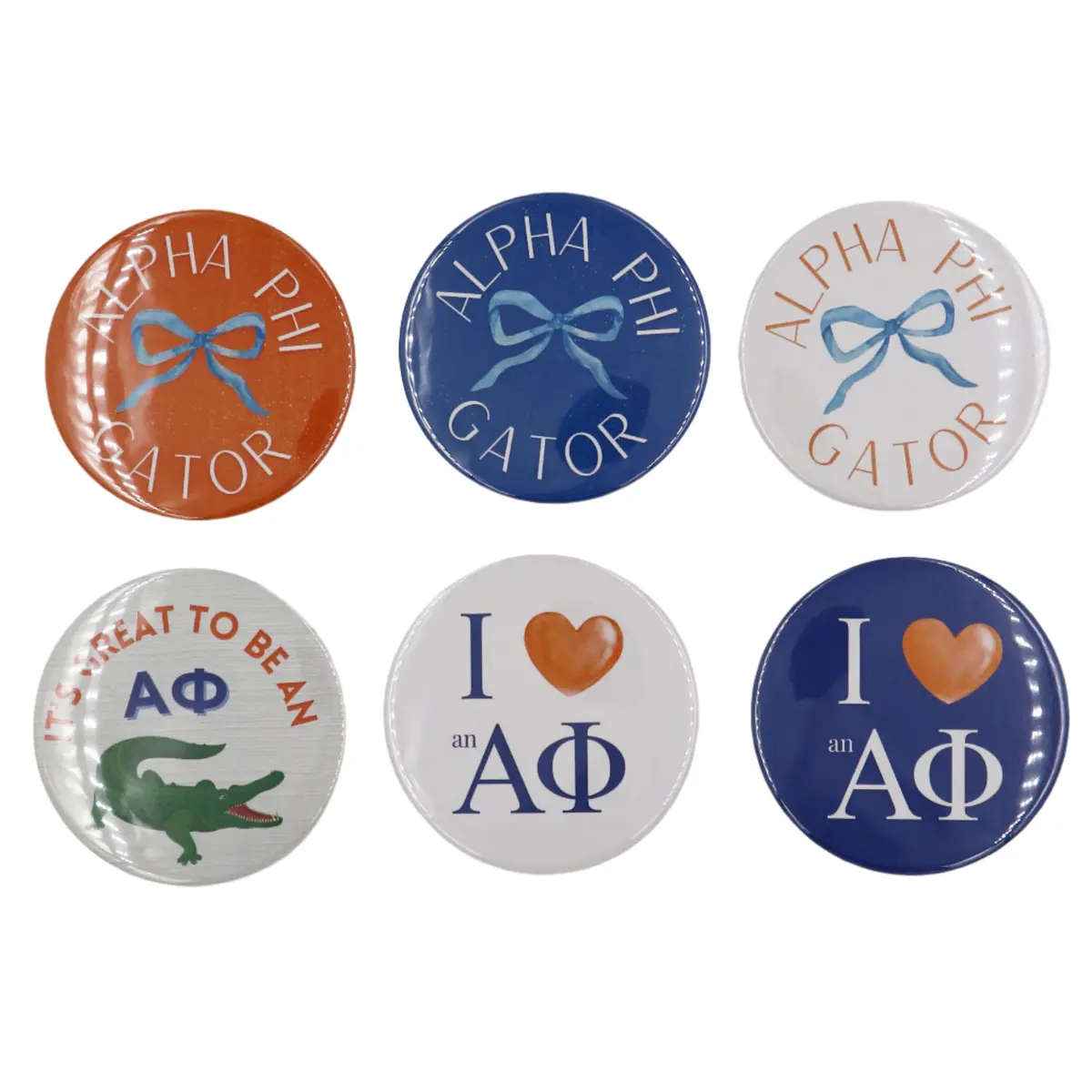 Alpha Phi 2025 Printed Buttons 1