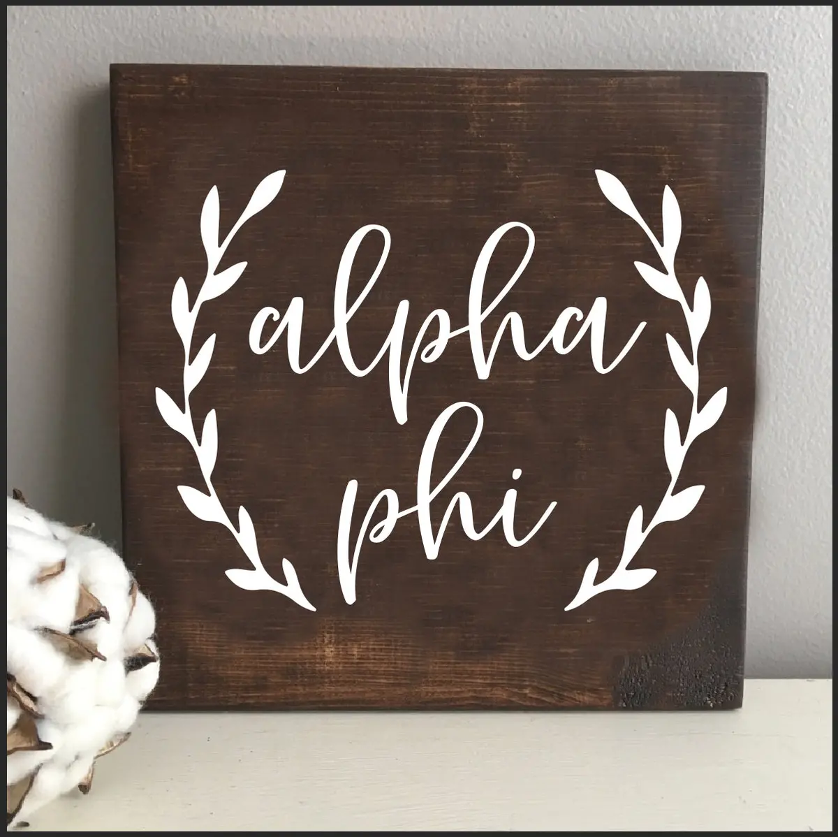 Alpha Phi Wooden Sign 1