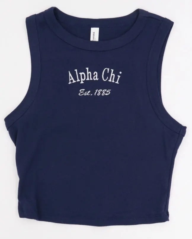 Alpha Chi Omega Classic Crop Tank 1