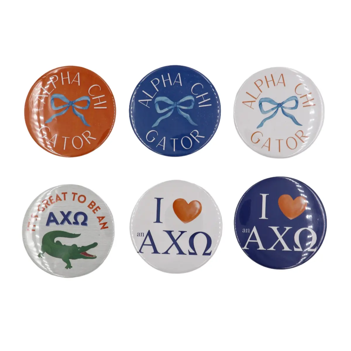 Alpha Chi Omega 2025 Printed Buttons 1