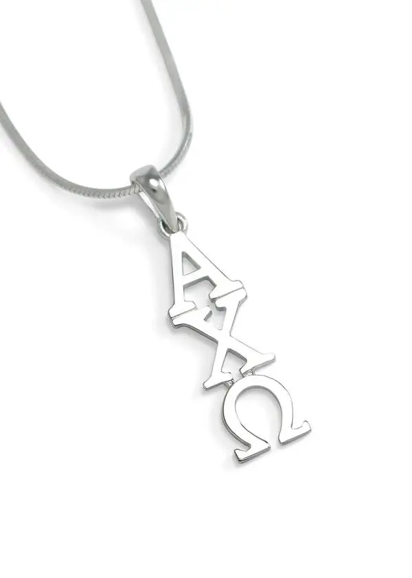 Alpha Chi Omega Sterling Silver Lavaliere 1