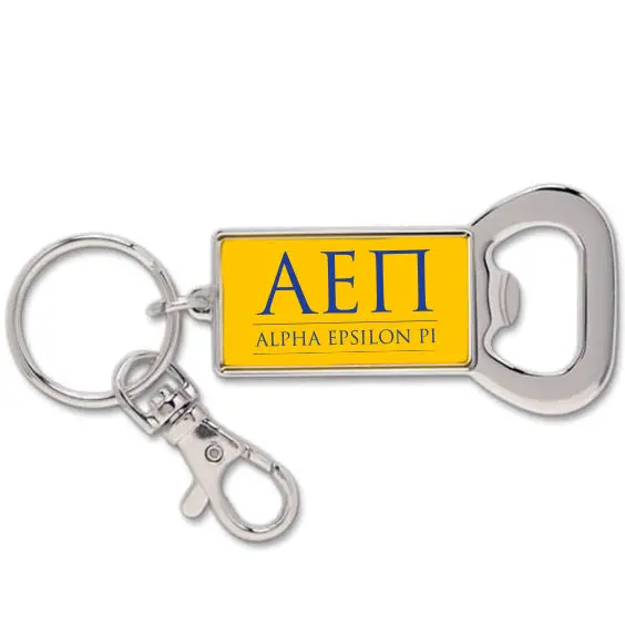 Alpha Epsilon Pi Keychain With Flat Bottle Opener 1