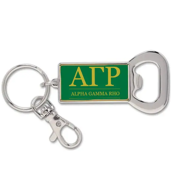 Alpha Gamma Rho Keychain With Flat Bottle Opener 1