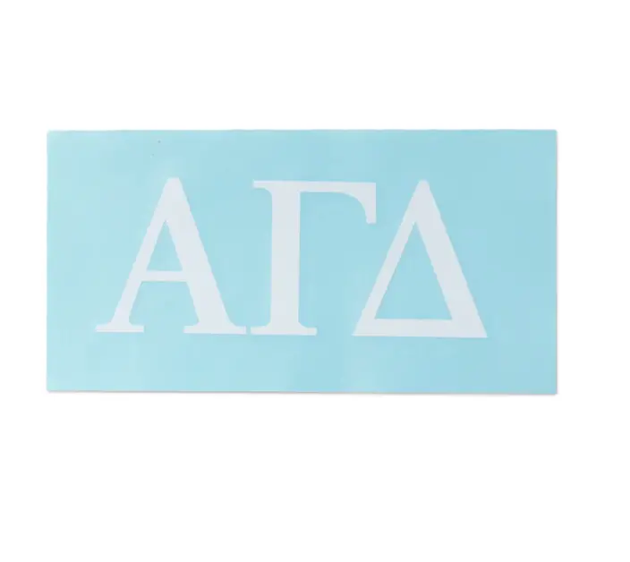 Alpha Gamma Delta Vinyl Decal - White Letters 1