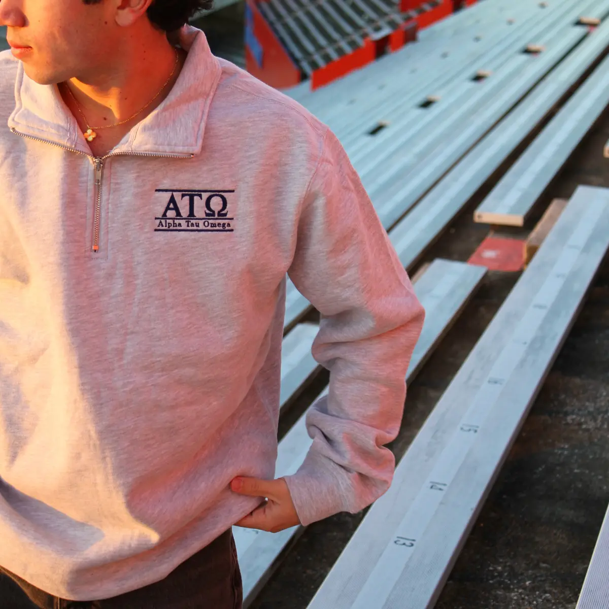 Alpha Tau Omega Midweight Quarter Zip 1