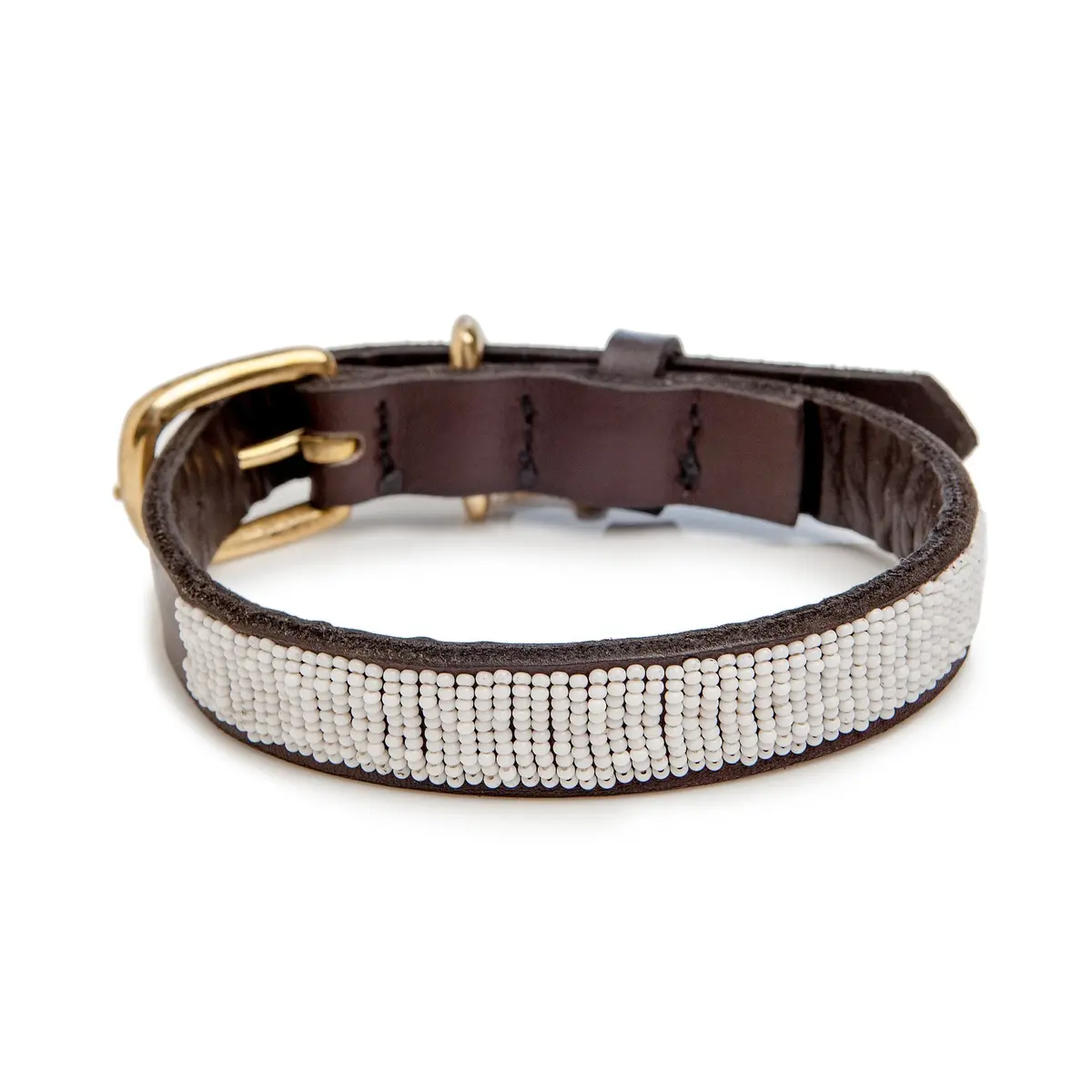 Beadworks Kenya | White Beaded Collar 1