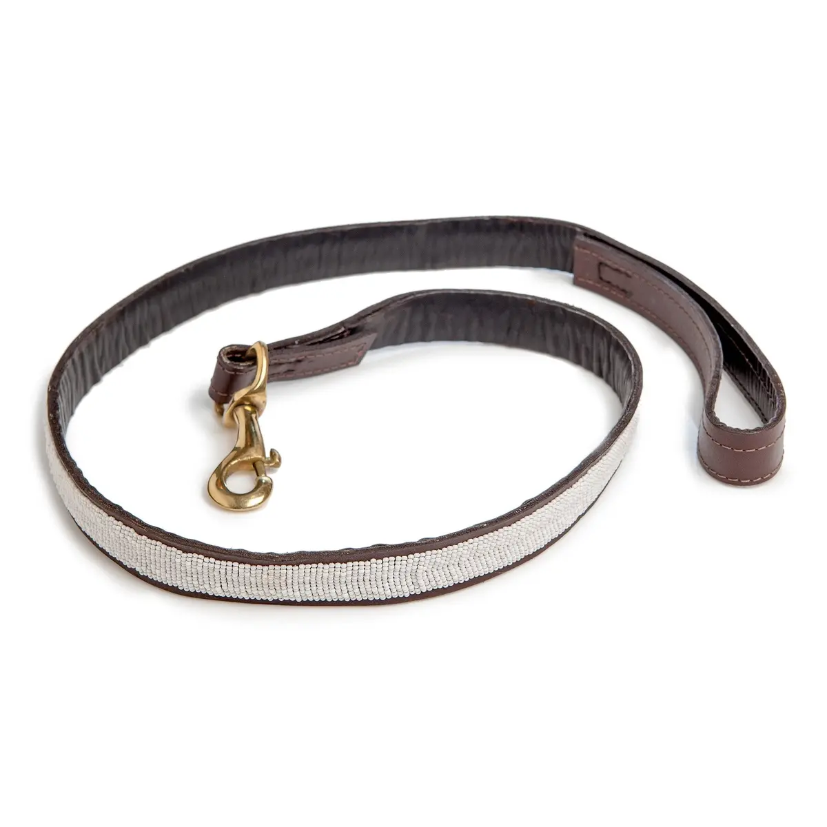 Beadworks Kenya | White Beaded Leash 1