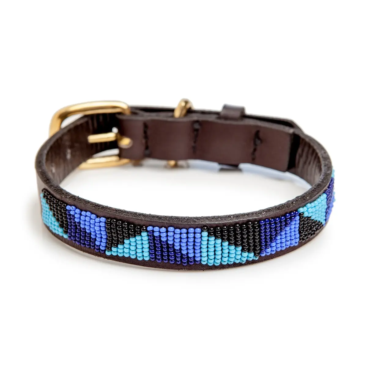Beadworks Kenya | Ziggy Blue Beaded Collar 1