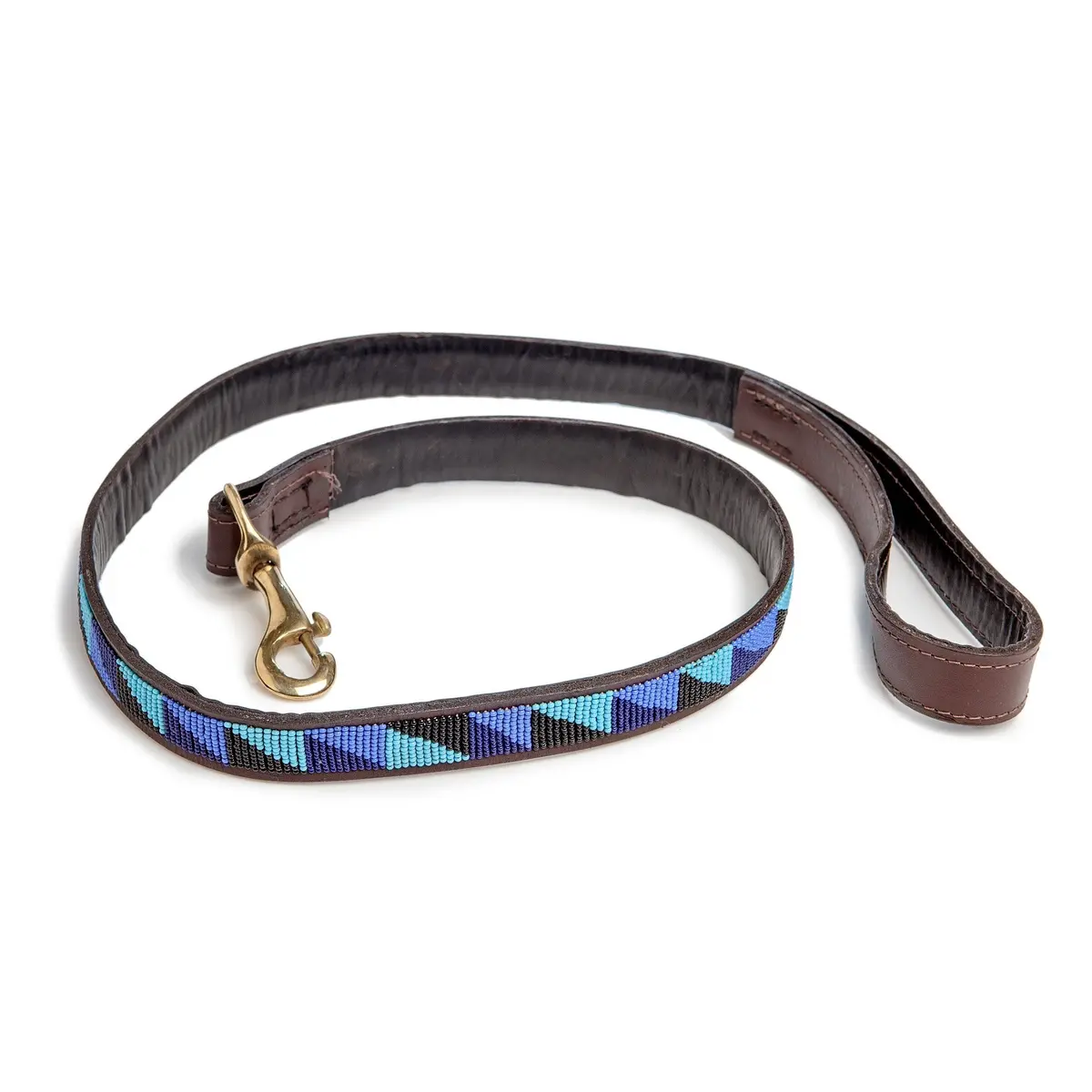 Beadworks Kenya | Ziggy Blue Beaded Leash 1