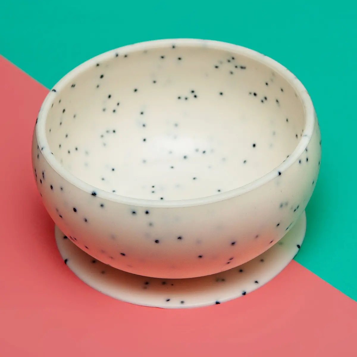 Speckle Silicone Suction Food & Water Bowl 1