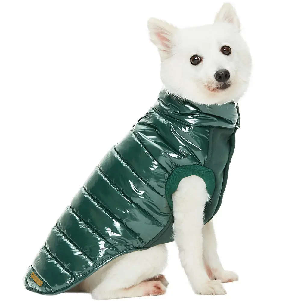 All Weather Quilted Puffer Jacket In Hunter Green (Final Sale) 1