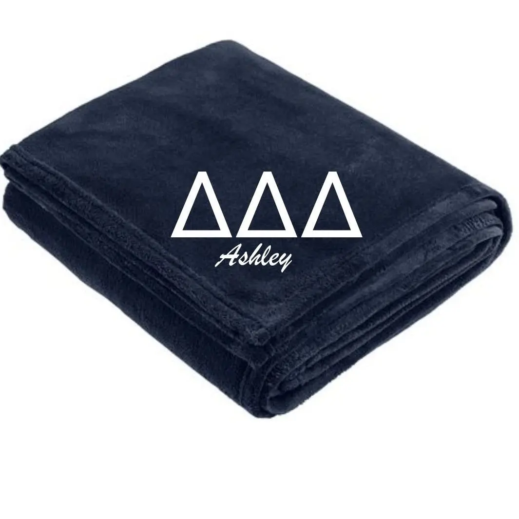 Sorority Oversized Ultra Plush Blanket With Embroidery 1