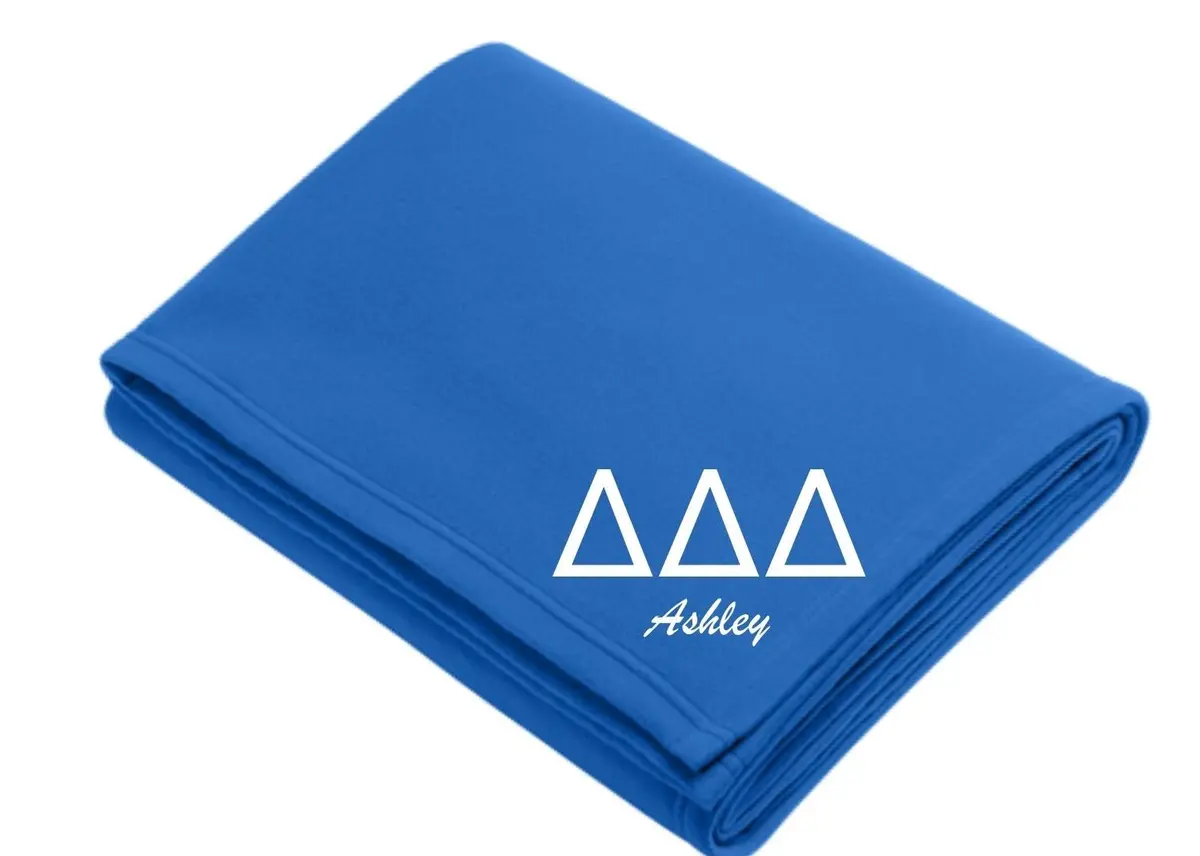 Sorority Core Fleece Blanket With Embroidery 1