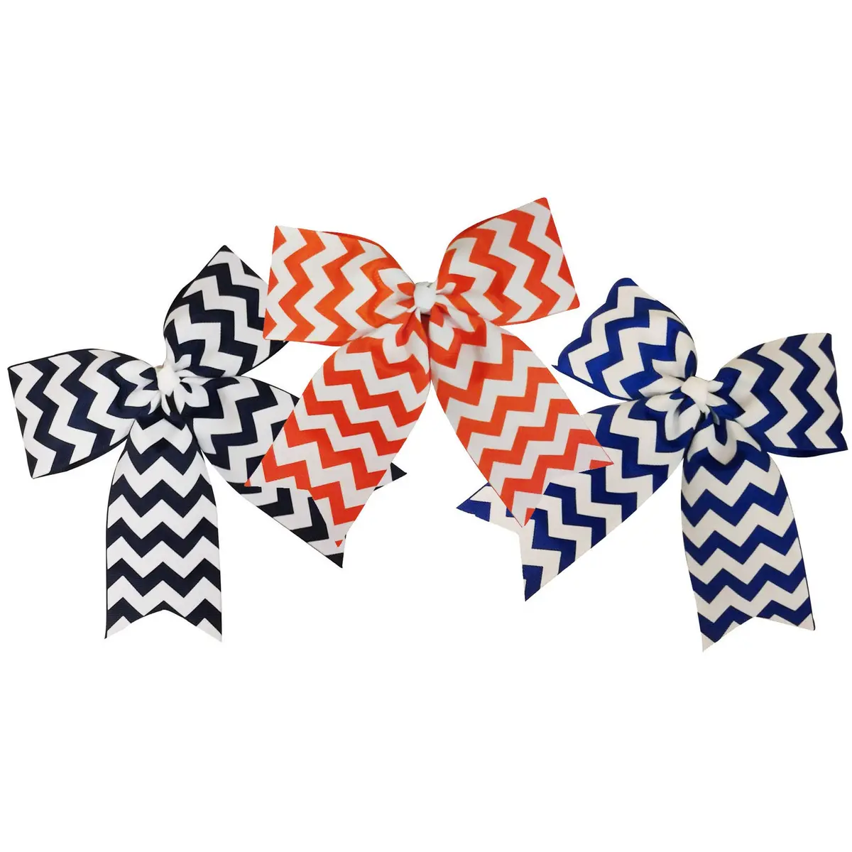 Chevron Hair Bow With A Barrette Clip 1