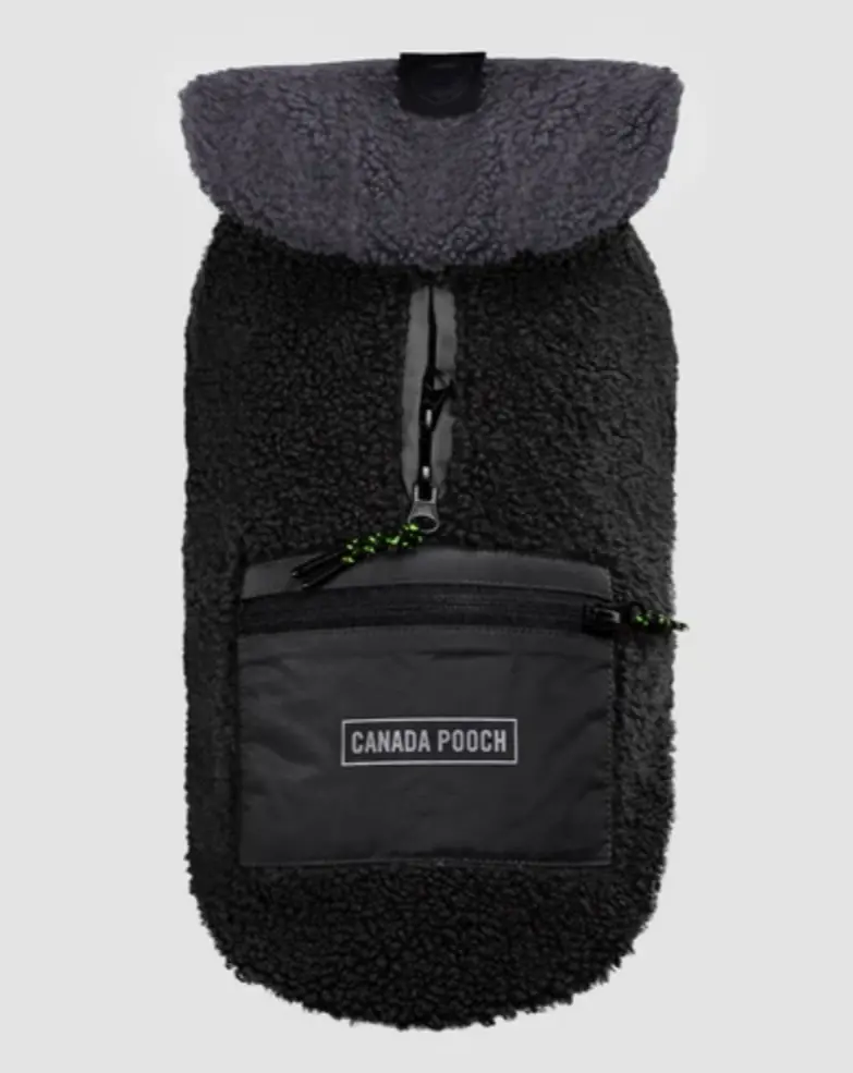 Cool Factor Fleece Dog Hoodie In Black & Grey <Br> << Final Sale >> 1