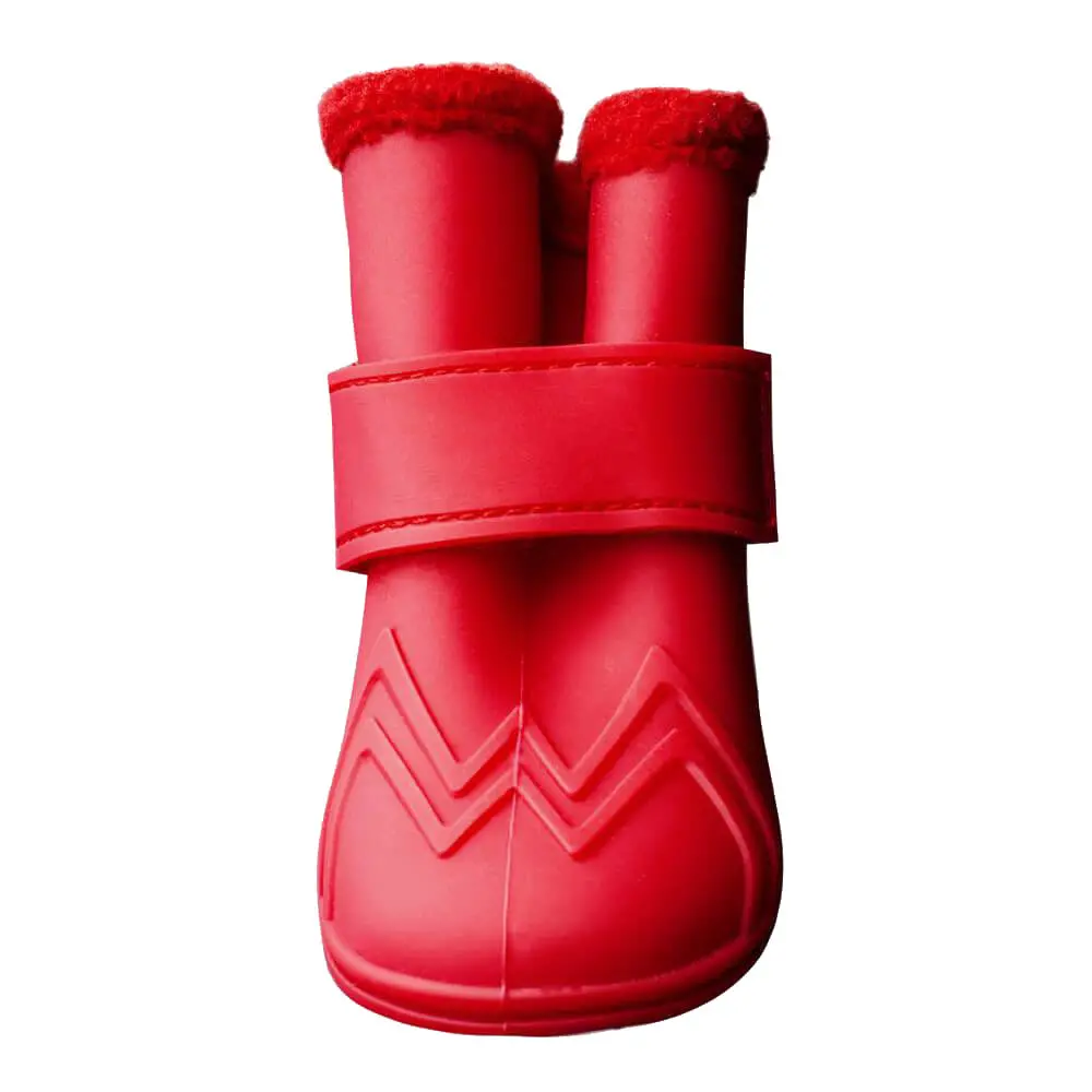 Canada Pooch | Fleeced Lined Wellies Boot In Red (Big Dog Sale) 1