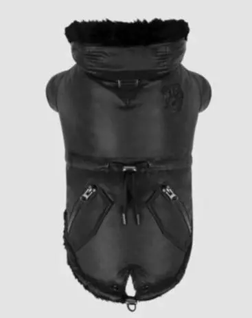 Urban Wax Dog Parka In Black 1