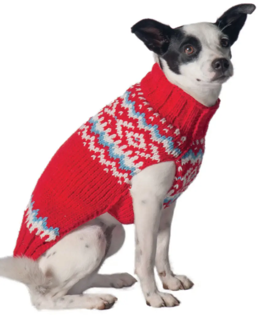 Chilly Dog | Red Nordic Wool Sweater 1
