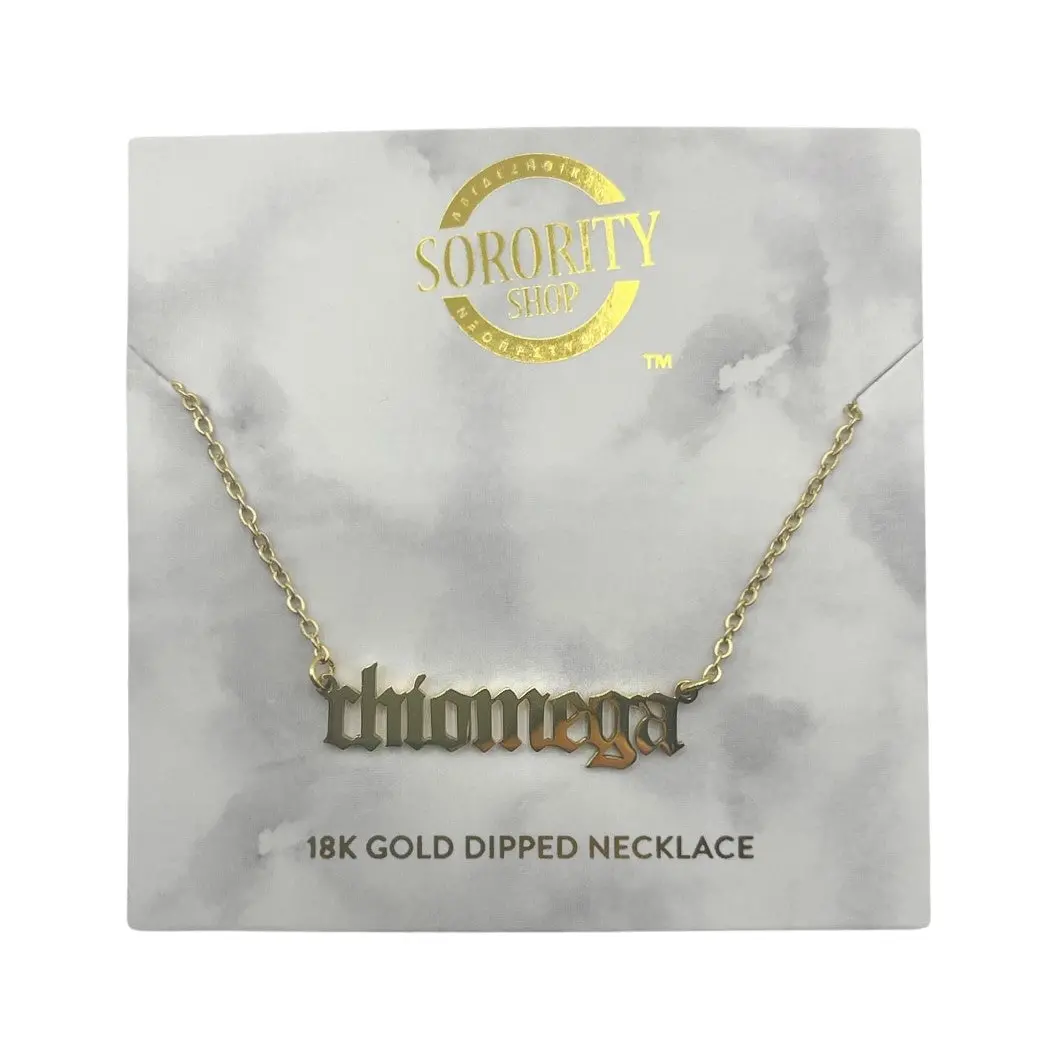 Chi Omega Old English Necklace 1