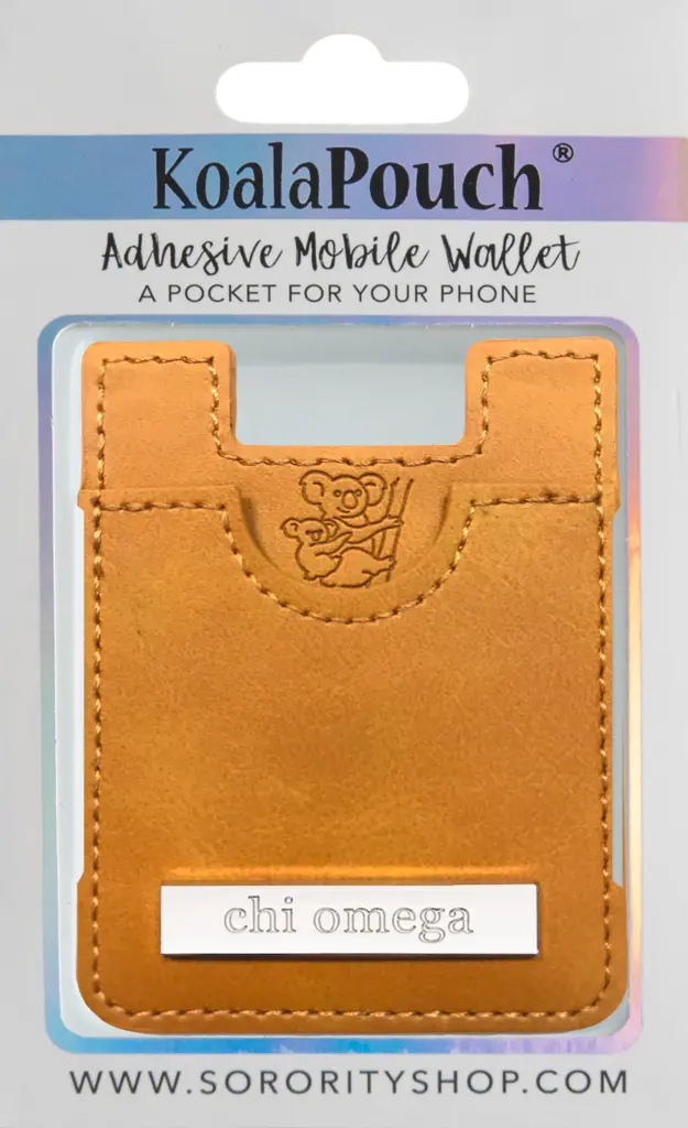 Chi Omega Leather Style Koala Pouch 1