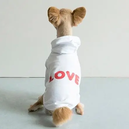 Cote A Cote | Love Hoodie In White 1