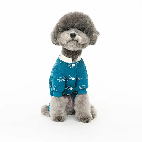 Cote A Cote | Polar Bear Grandma All-In-One In Peacock Blue 2