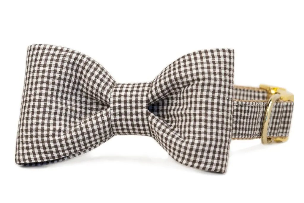 Crew La La | Brown Gingham Bow Tie 1