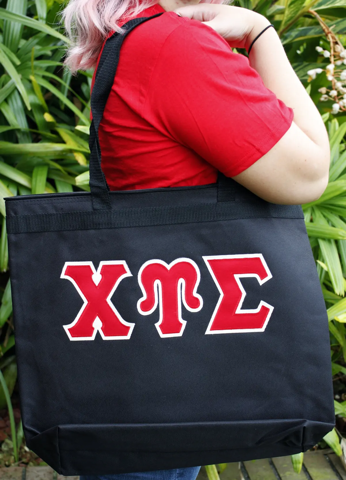 Chi Upsilon Sigma Letter Tote Bag 1