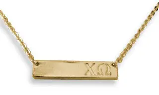 Chi Omega Bar Necklace 1