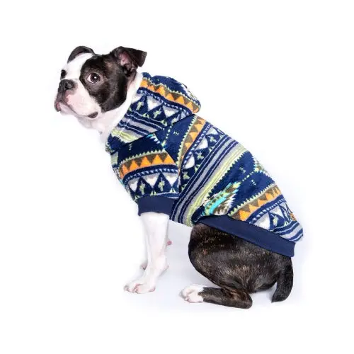 Charlie's Backyard | Aztec Hoodie In Navy 1