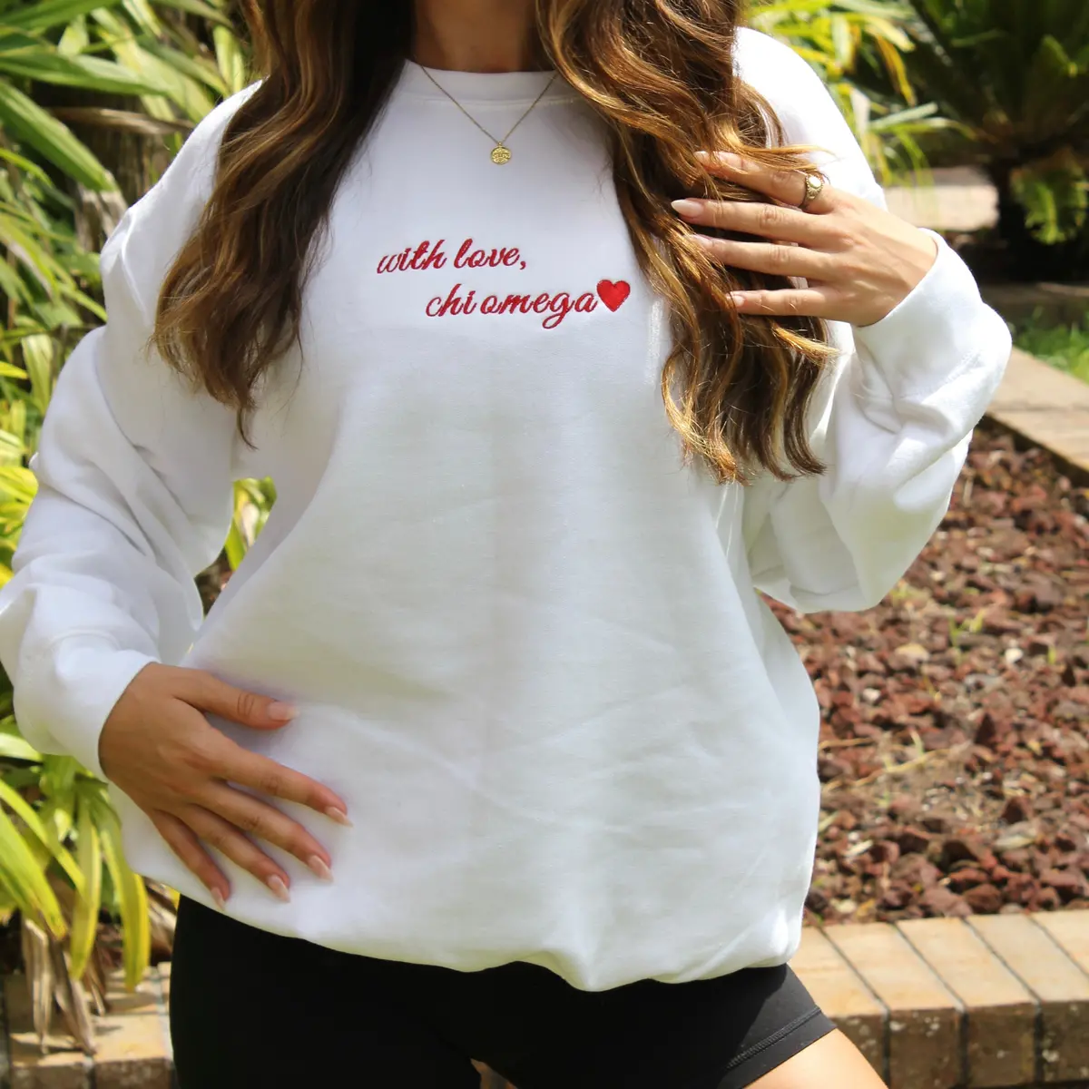 Chi Omega With Love Crewneck 1